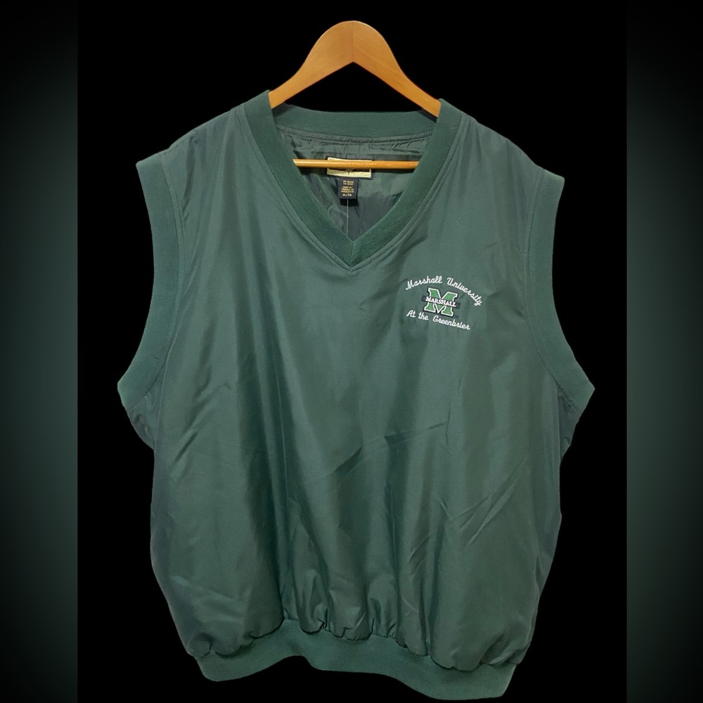 Marshall university at the Greenbrier vest w/pockets. XL New  by North End